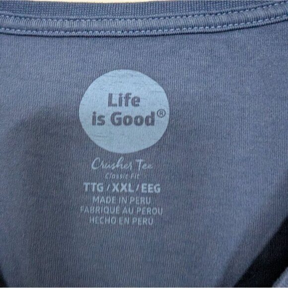 Life is Good Go Places Crusher Tee Womens Size XXL Blue Cycling Short Sleeve - Picture 4 of 10